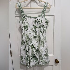 Rachel Zoe Green and White Tropical mini Dress